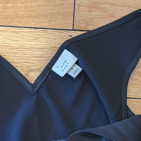 A New Day Slip On Black Satin Dress - Picture 3 of 3